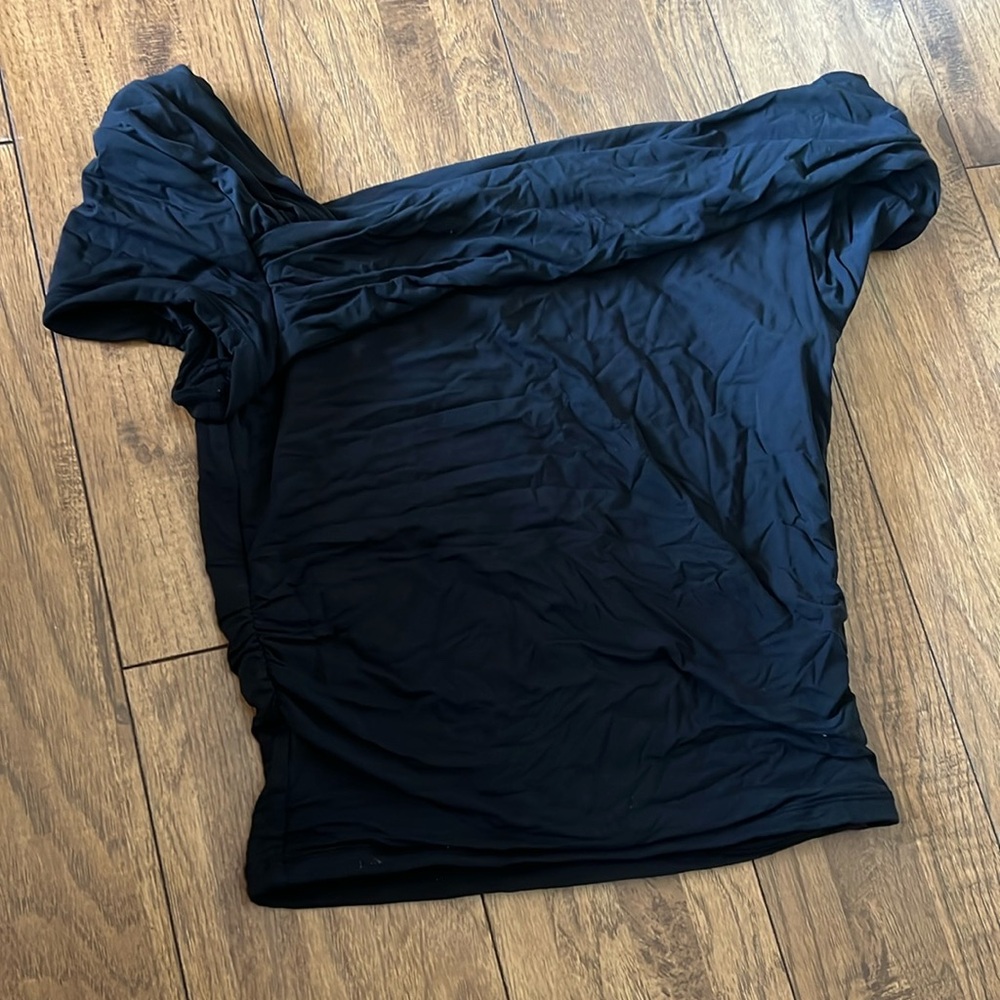 Suukess medium size black fitted going out bodycon shirt Amazon brand